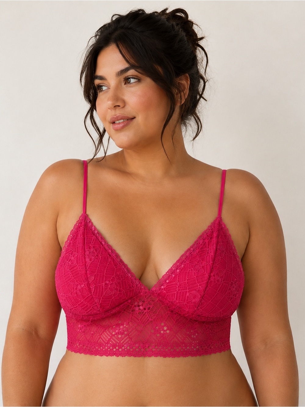 Vibrant magenta Lace Bralette